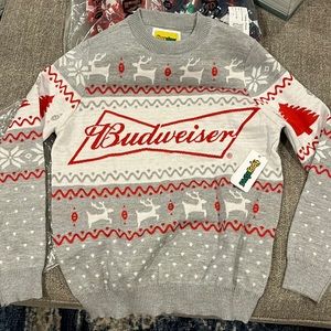 Budweiser tipsy elves mens sweater L